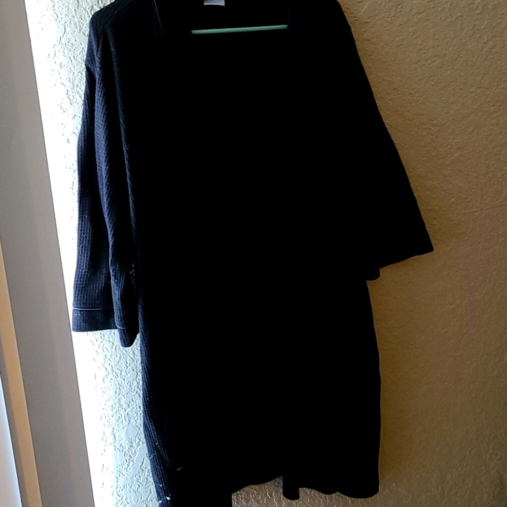 Waffle knit house robe